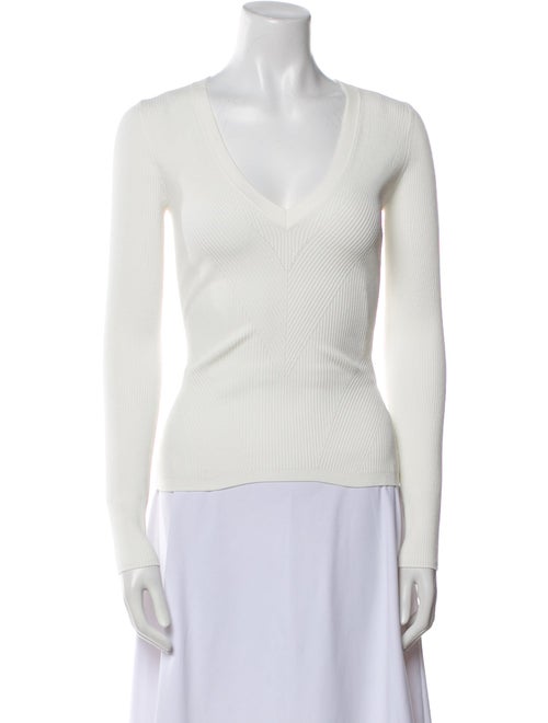 Veronica Beard V-Neck Long Sleeve Top