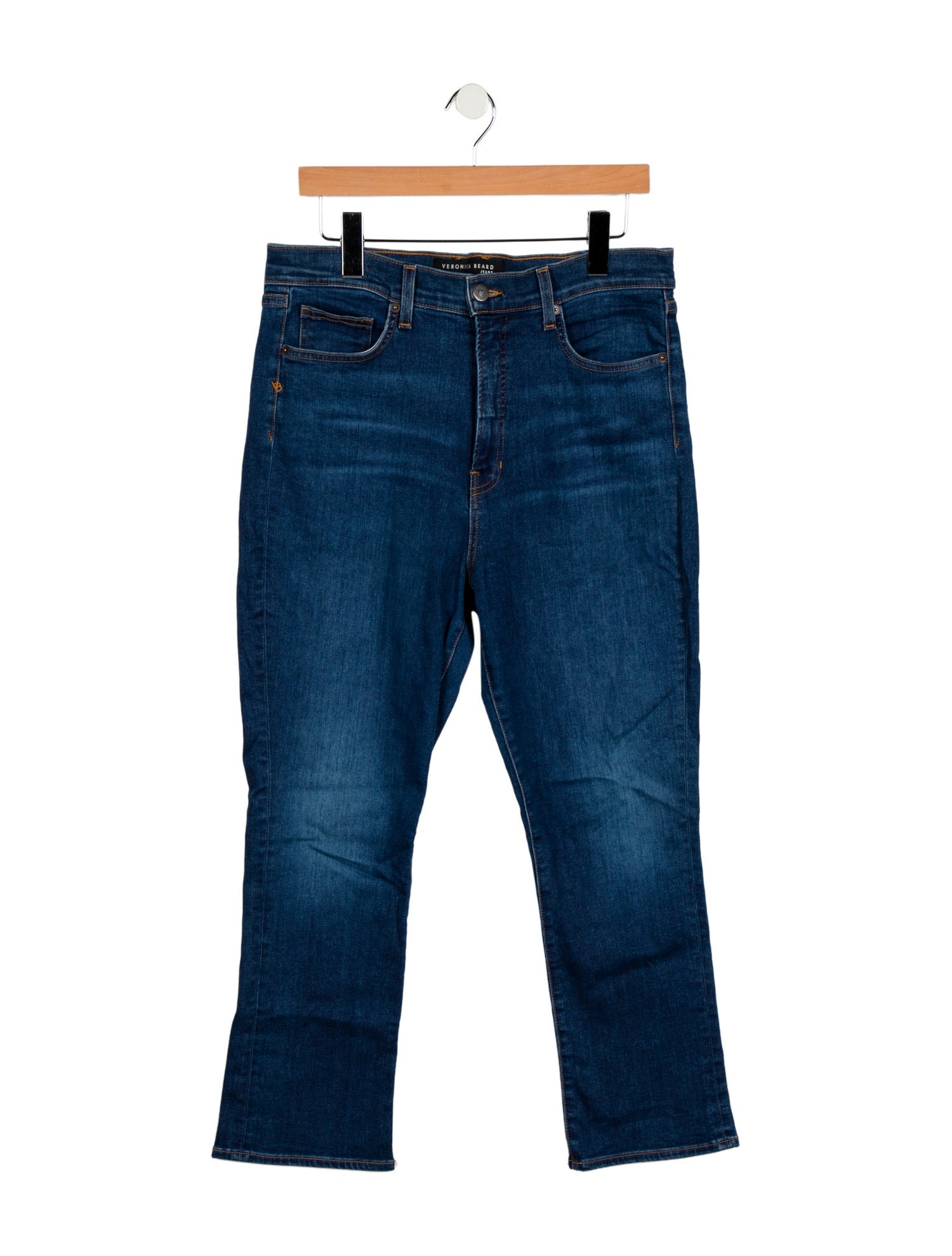 Veronica Beard Mid-Rise Straight Leg Jeans