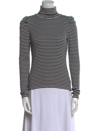 Veronica Beard Striped Turtleneck Top