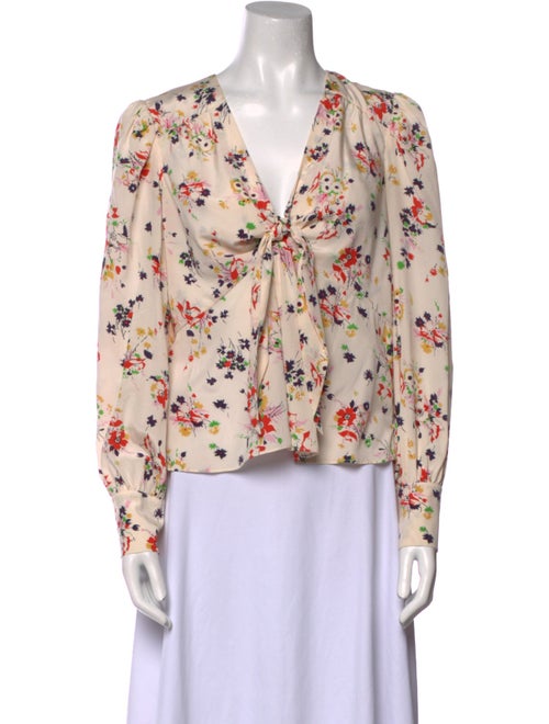 Veronica Beard Silk Floral Print Blouse
