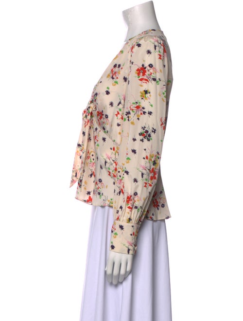 Veronica Beard Silk Floral Print Blouse