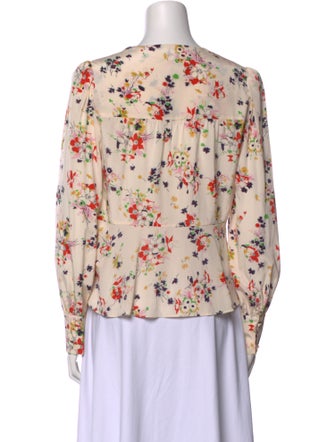 Veronica Beard Silk Floral Print Blouse