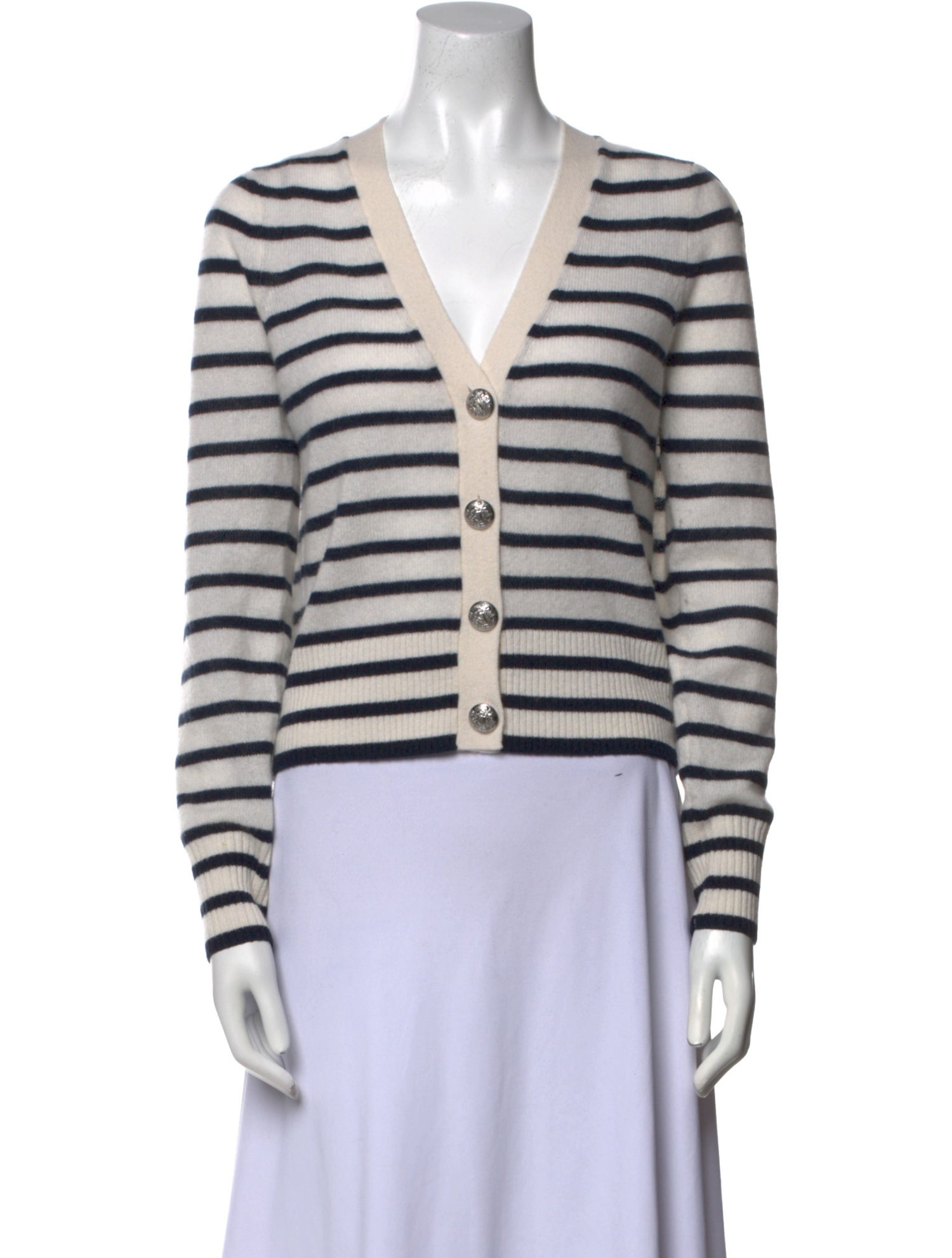 Veronica Beard Cashmere Striped Sweater
