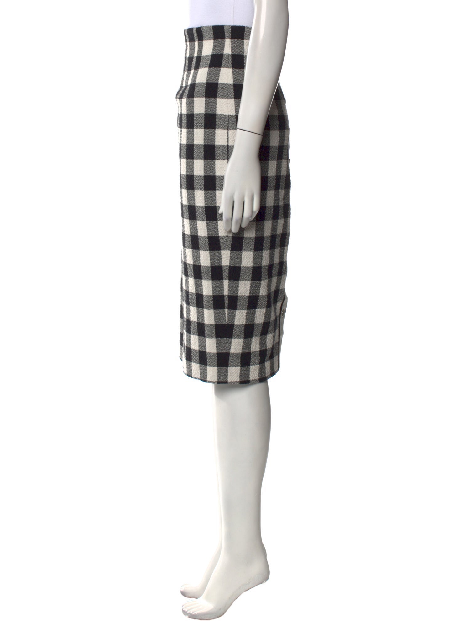 Veronica Beard Plaid Print Knee-Length Skirt