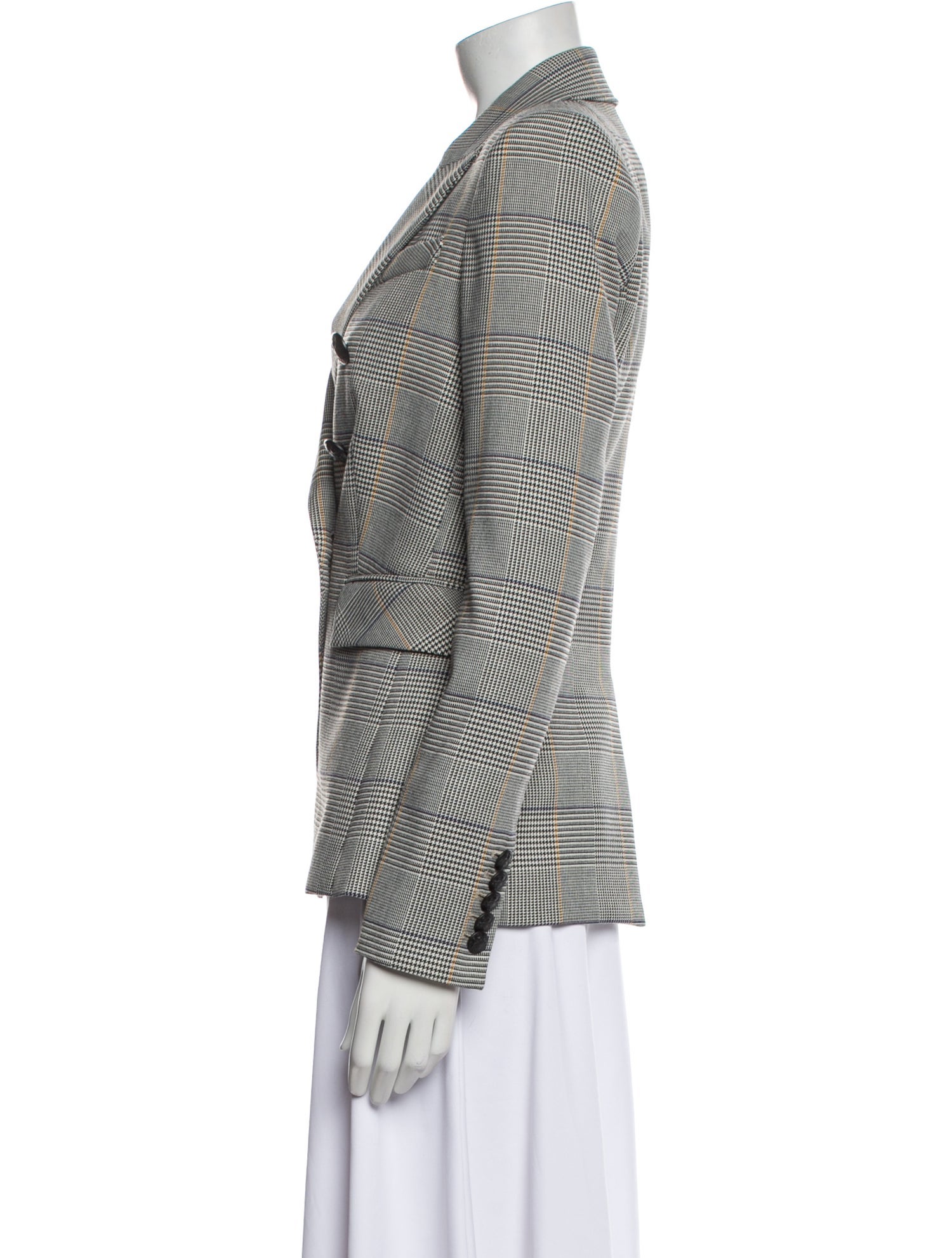Veronica Beard Plaid Print Blazer