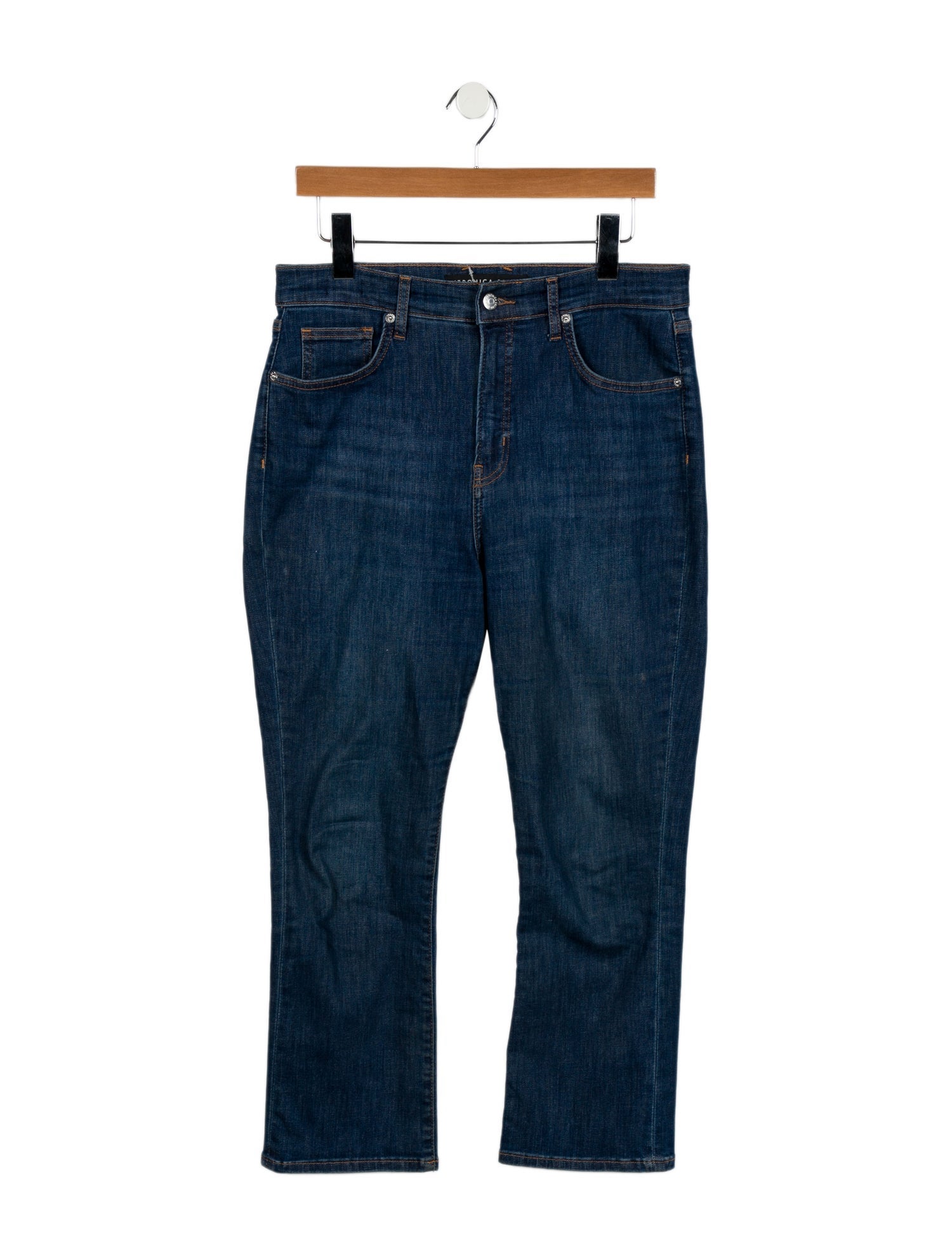 Veronica Beard High-Rise Straight Leg Jeans