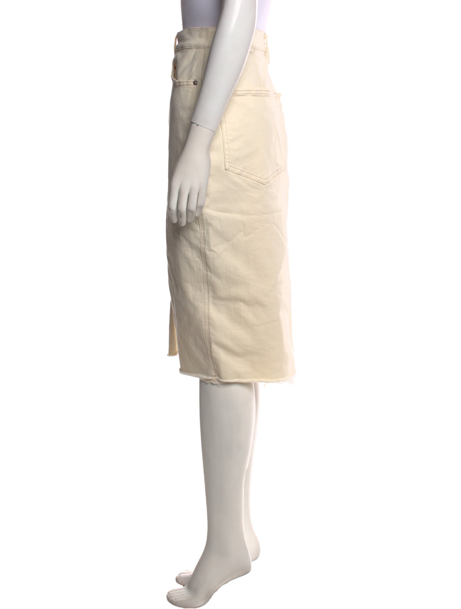 Veronica Beard Raw-Edge Trim Knee-Length Skirt