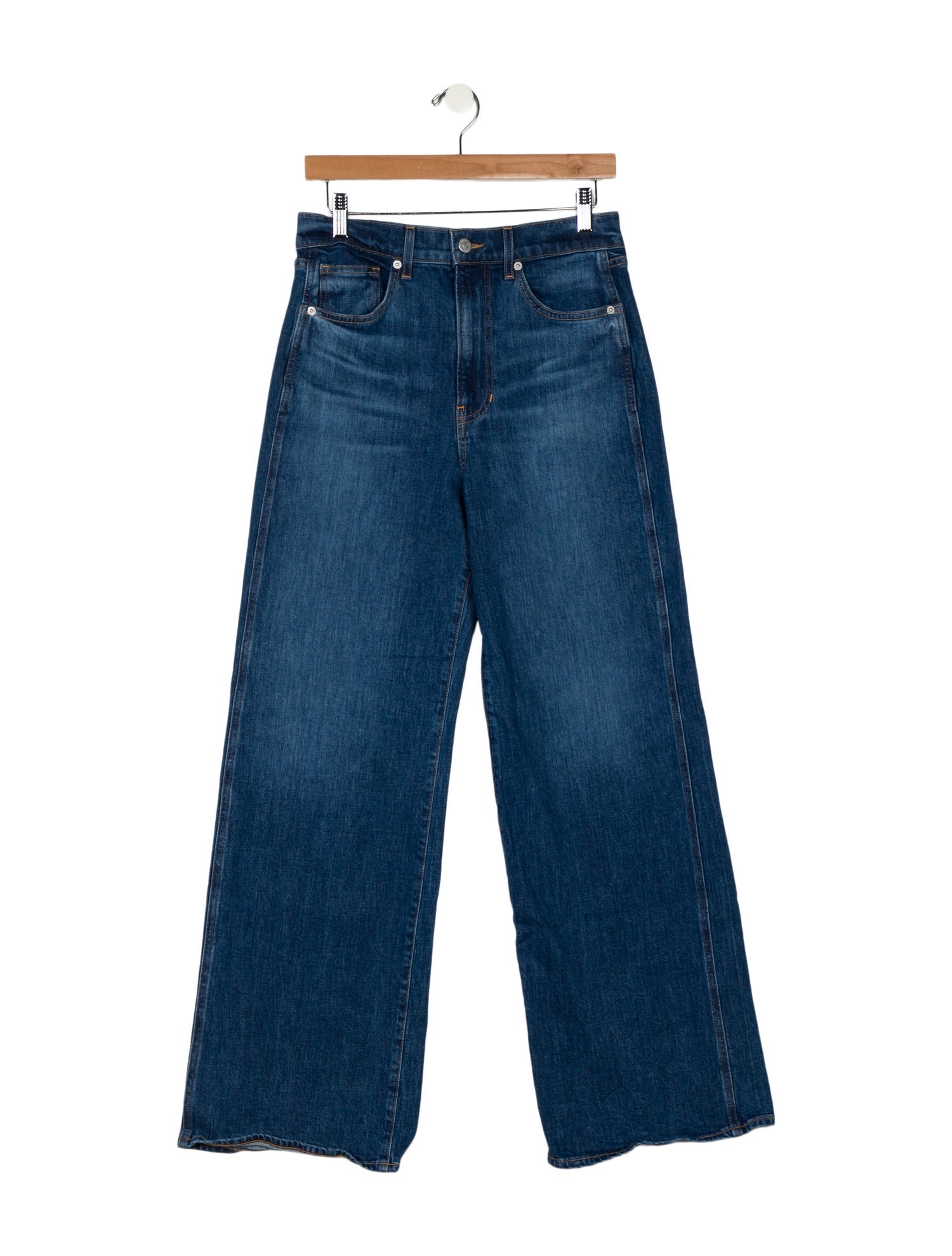 Veronica Beard High-Rise Wide Leg Jeans