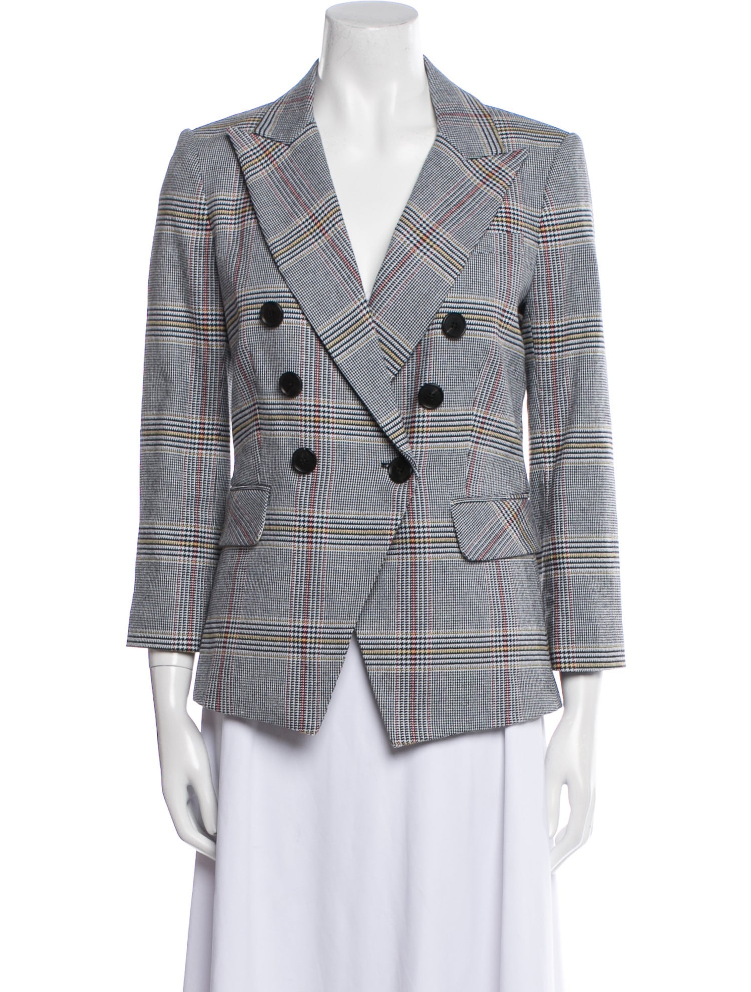 Veronica Beard Plaid Print Blazer