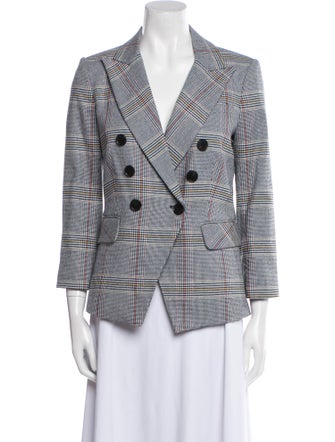 Veronica Beard Plaid Print Blazer