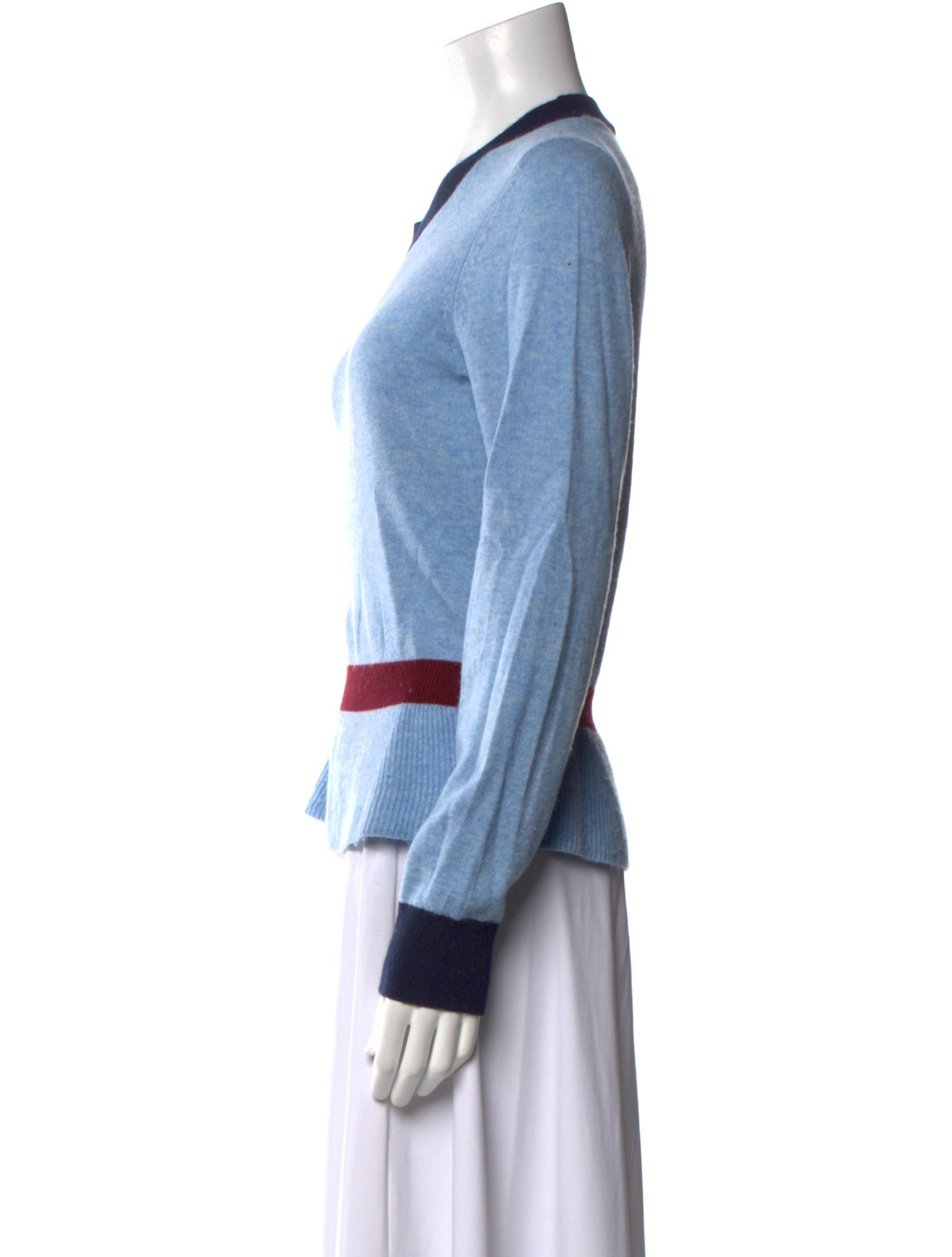 Veronica Beard Cashmere Colorblock Pattern Sweater