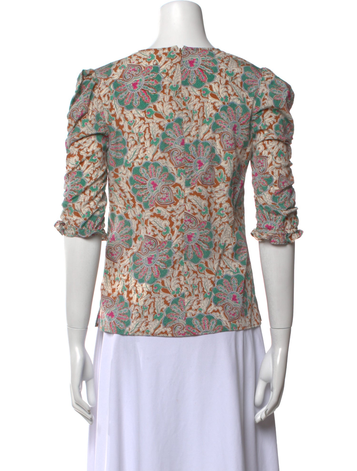 Veronica Beard Silk Floral Print Blouse