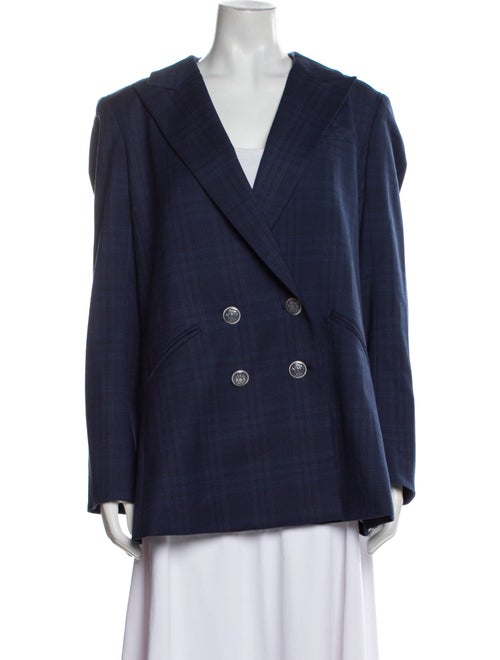 Veronica Beard Plaid Print Blazer