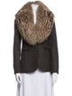 Veronica Beard Wool Printed Faux Fur Jacket
