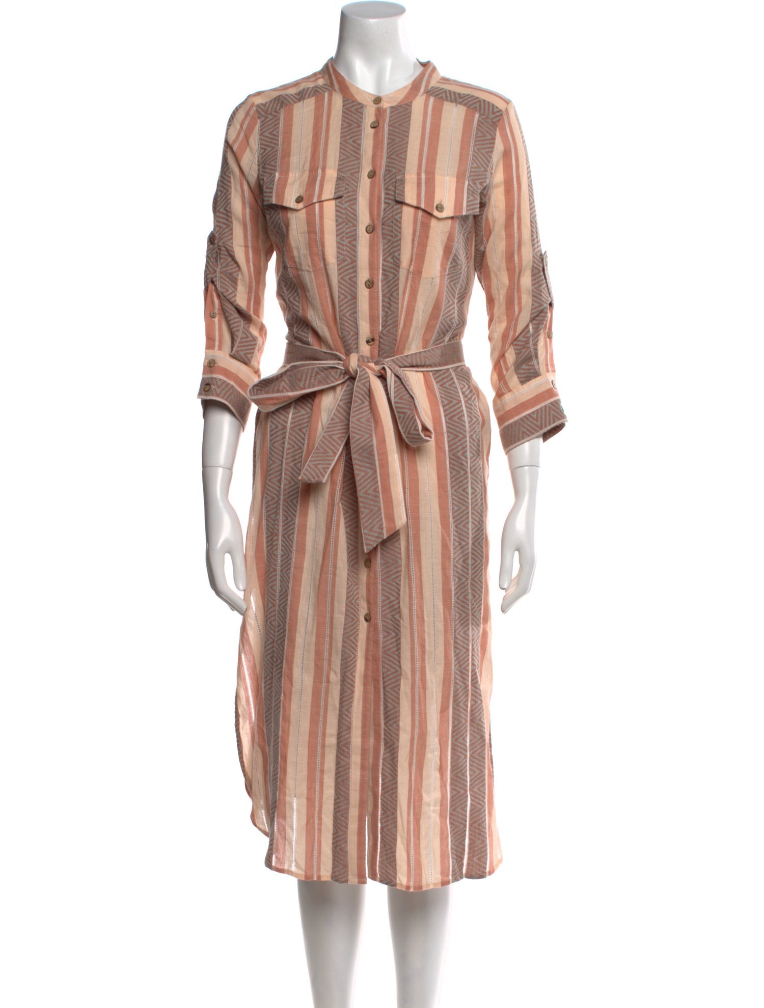 Veronica Beard Striped Midi Length Dress