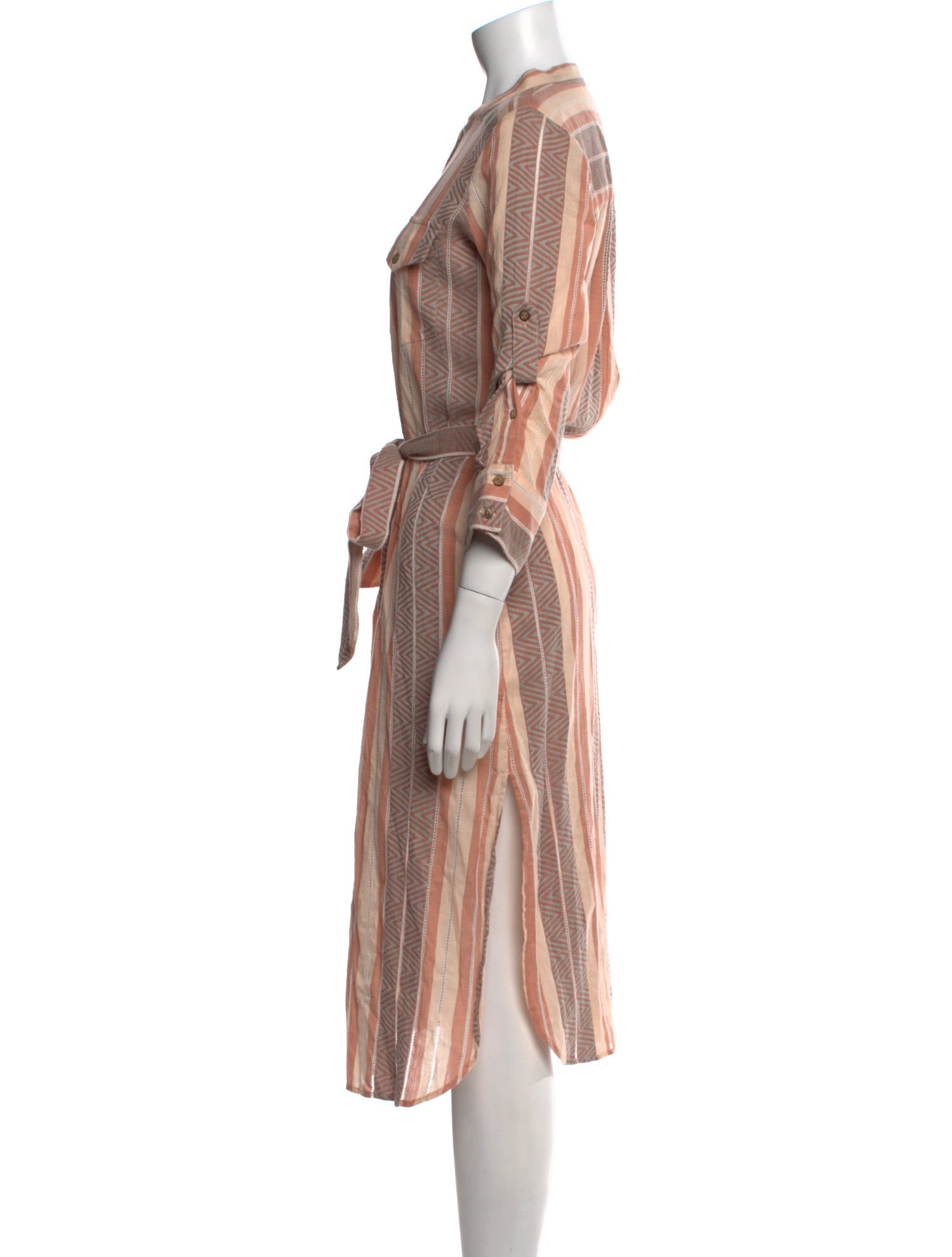 Veronica Beard Striped Midi Length Dress