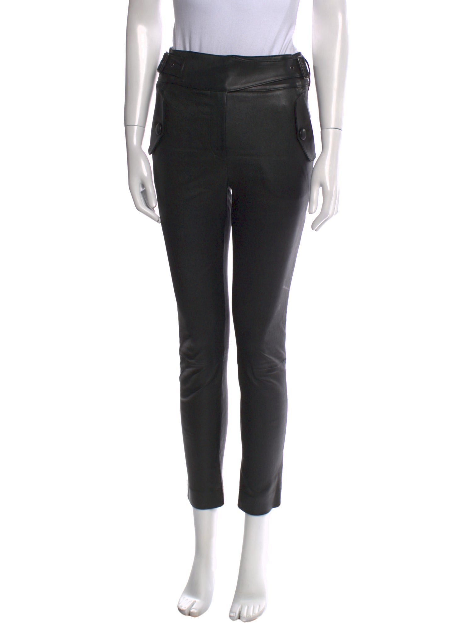 Veronica Beard Lamb Leather Skinny Leg Pants
