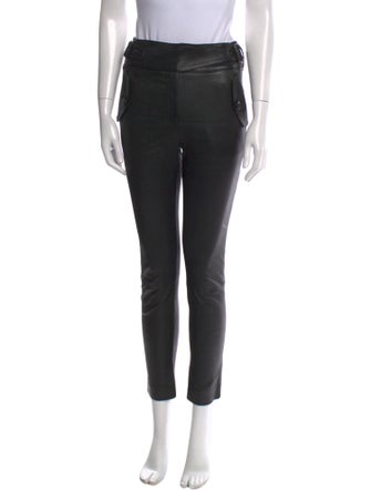 Veronica Beard Lamb Leather Skinny Leg Pants