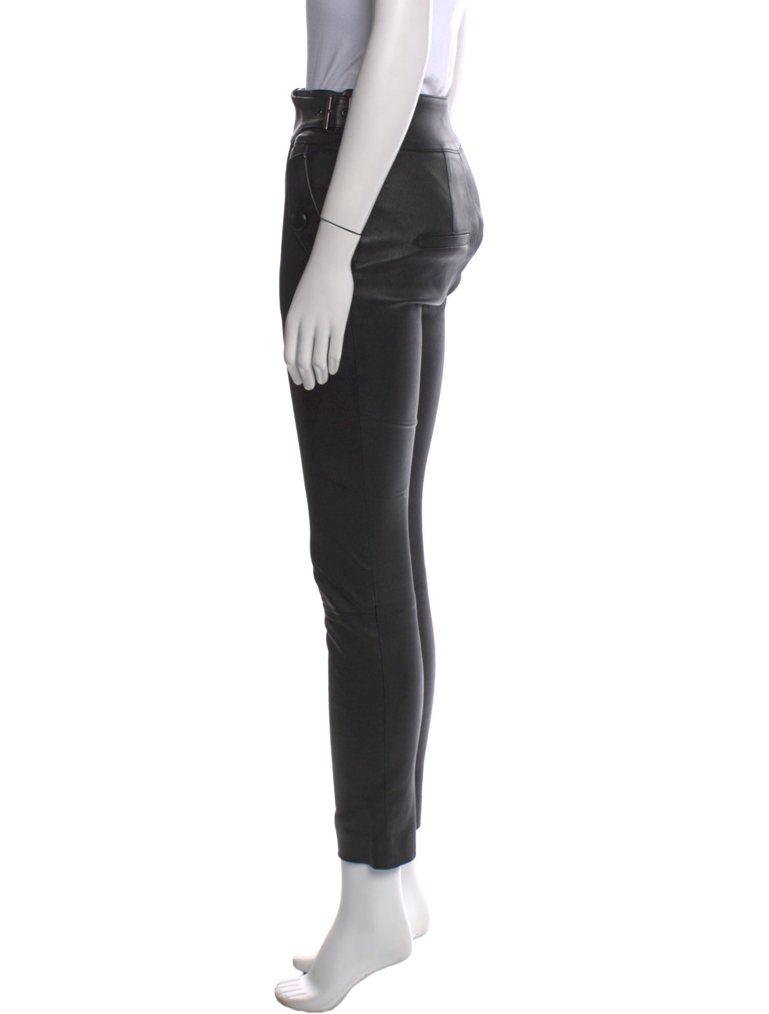 Veronica Beard Lamb Leather Skinny Leg Pants