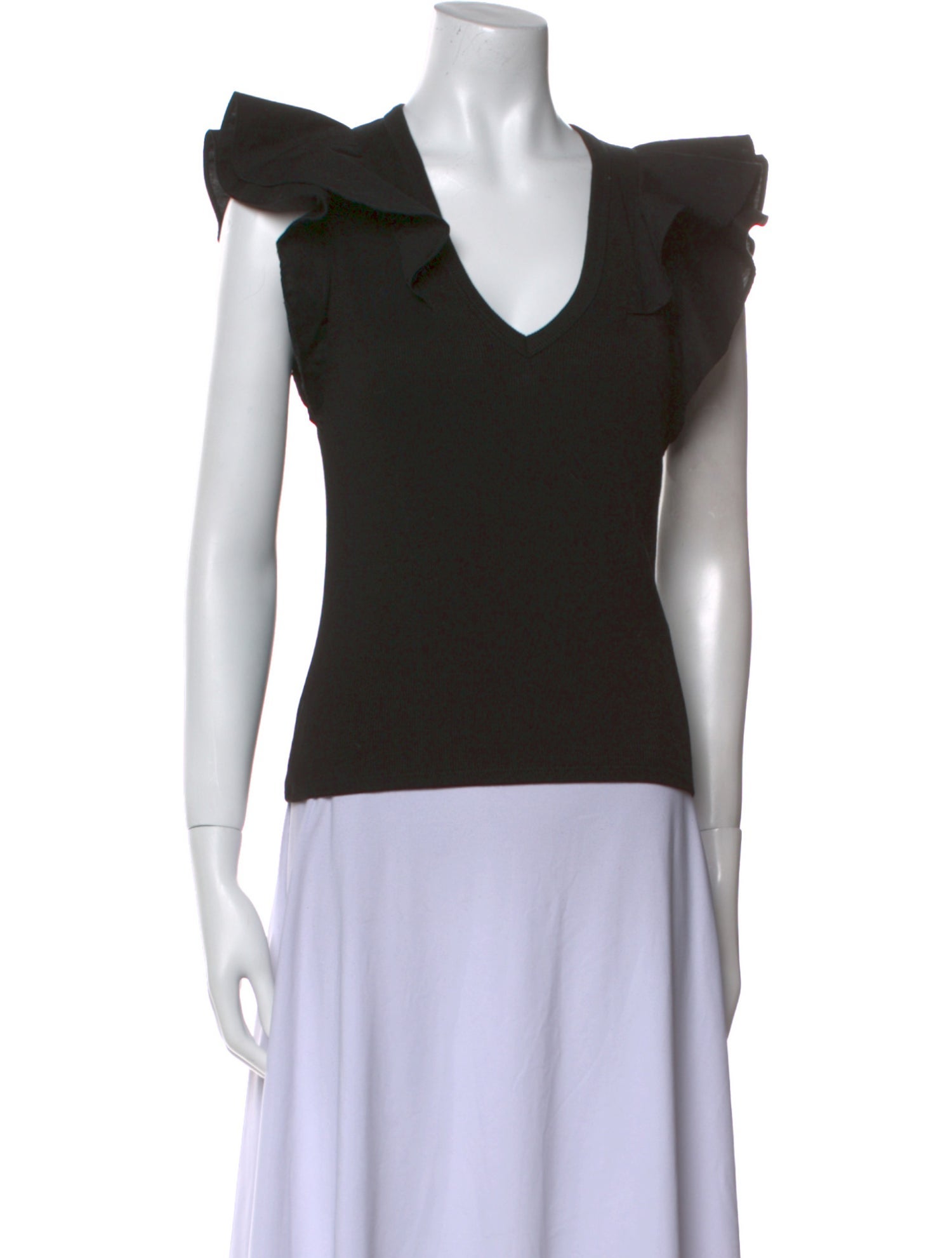 Veronica Beard V-Neck Short Sleeve Top