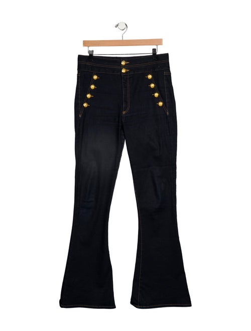 Veronica Beard High-Rise Wide Leg Jeans