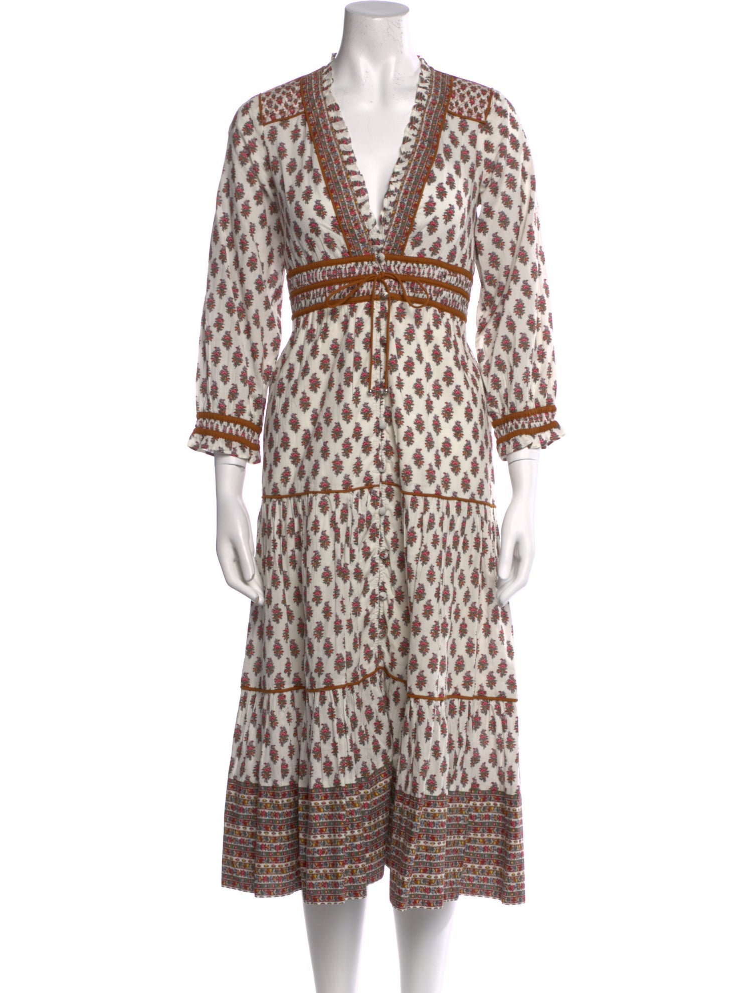 Veronica Beard Printed Midi Length Dress