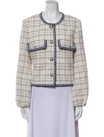 Veronica Beard Tweed Pattern Evening Jacket