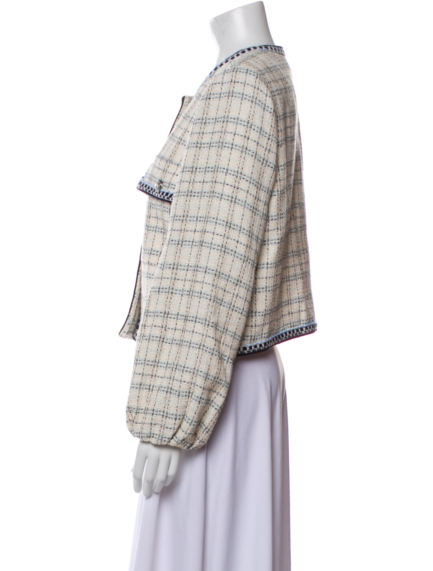 Veronica Beard Tweed Pattern Evening Jacket