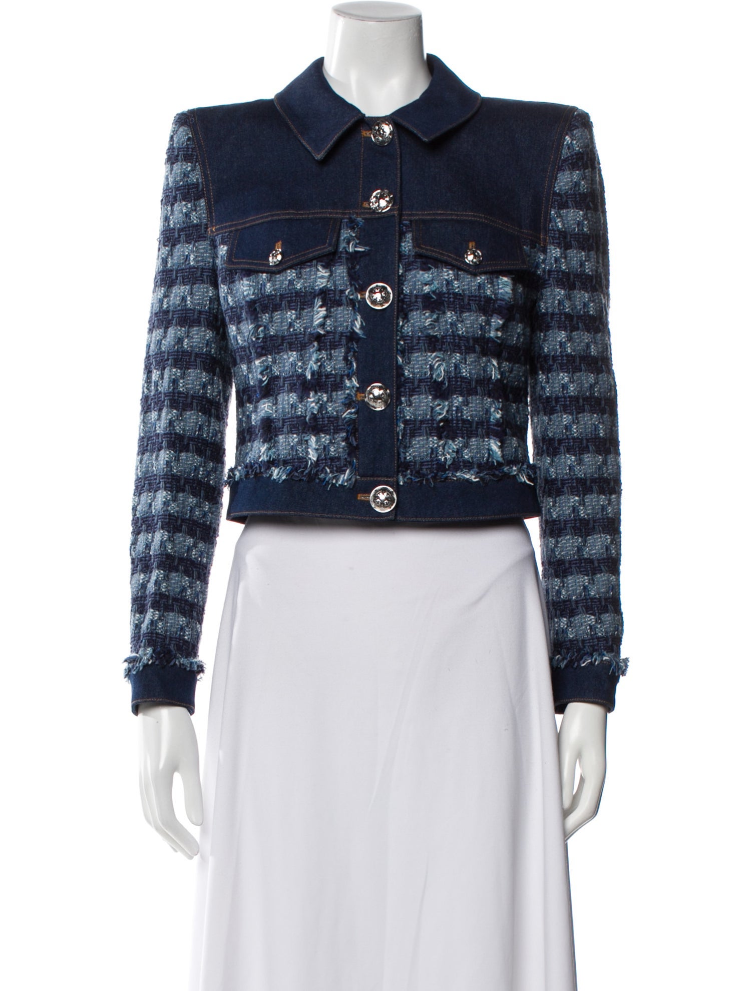 Veronica Beard Striped Biker Jacket