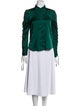 Veronica Beard Silk Long Sleeve Button-Up Top