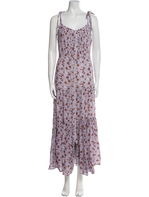 Veronica Beard Floral Print Long Dress