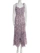 Veronica Beard Floral Print Long Dress