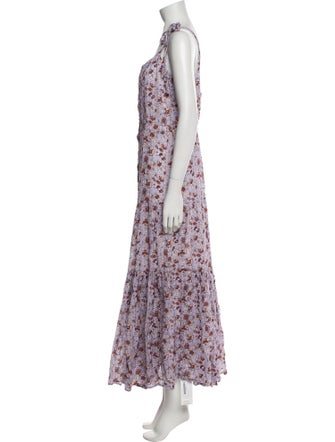 Veronica Beard Floral Print Long Dress