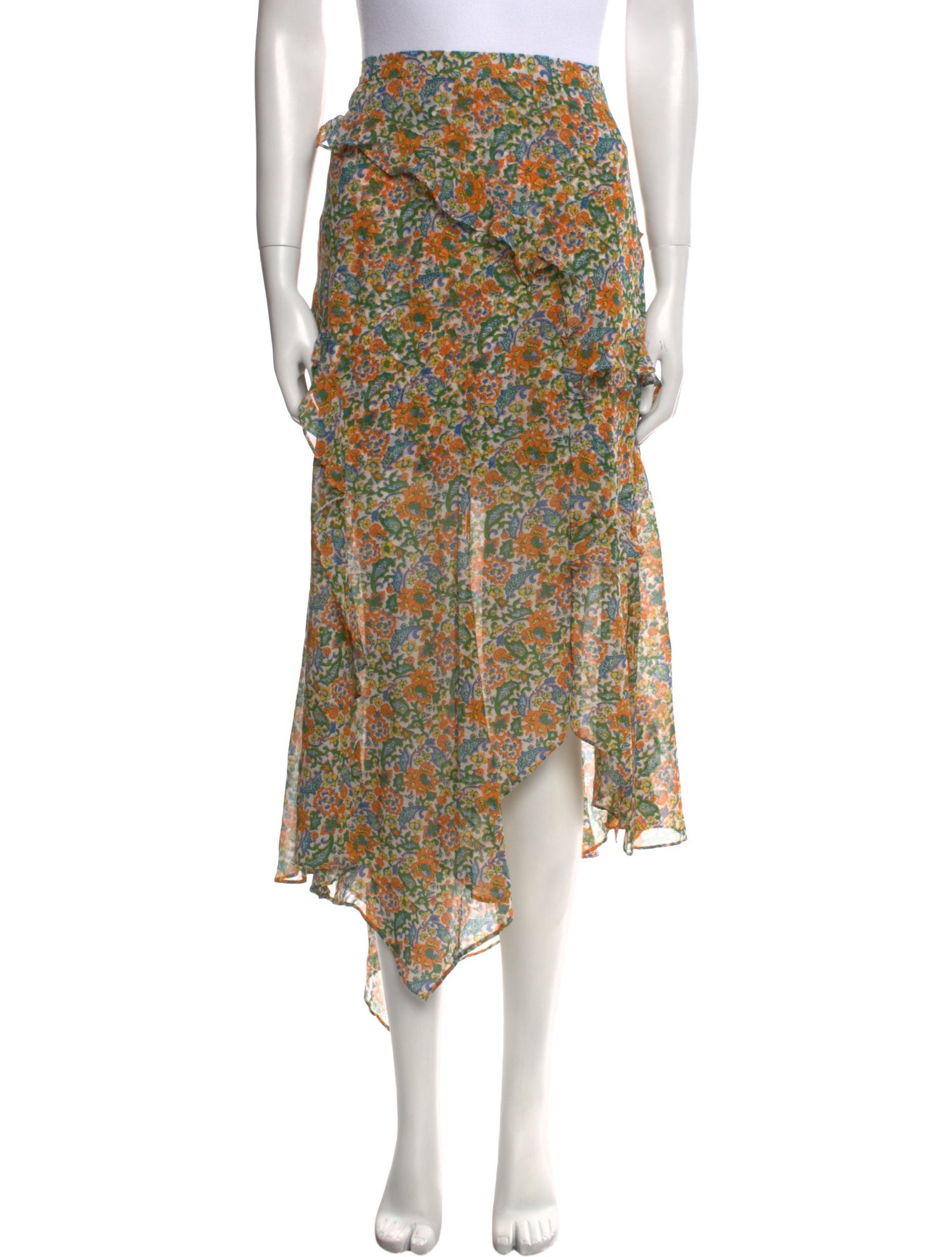 Veronica Beard Silk Midi Length Skirt