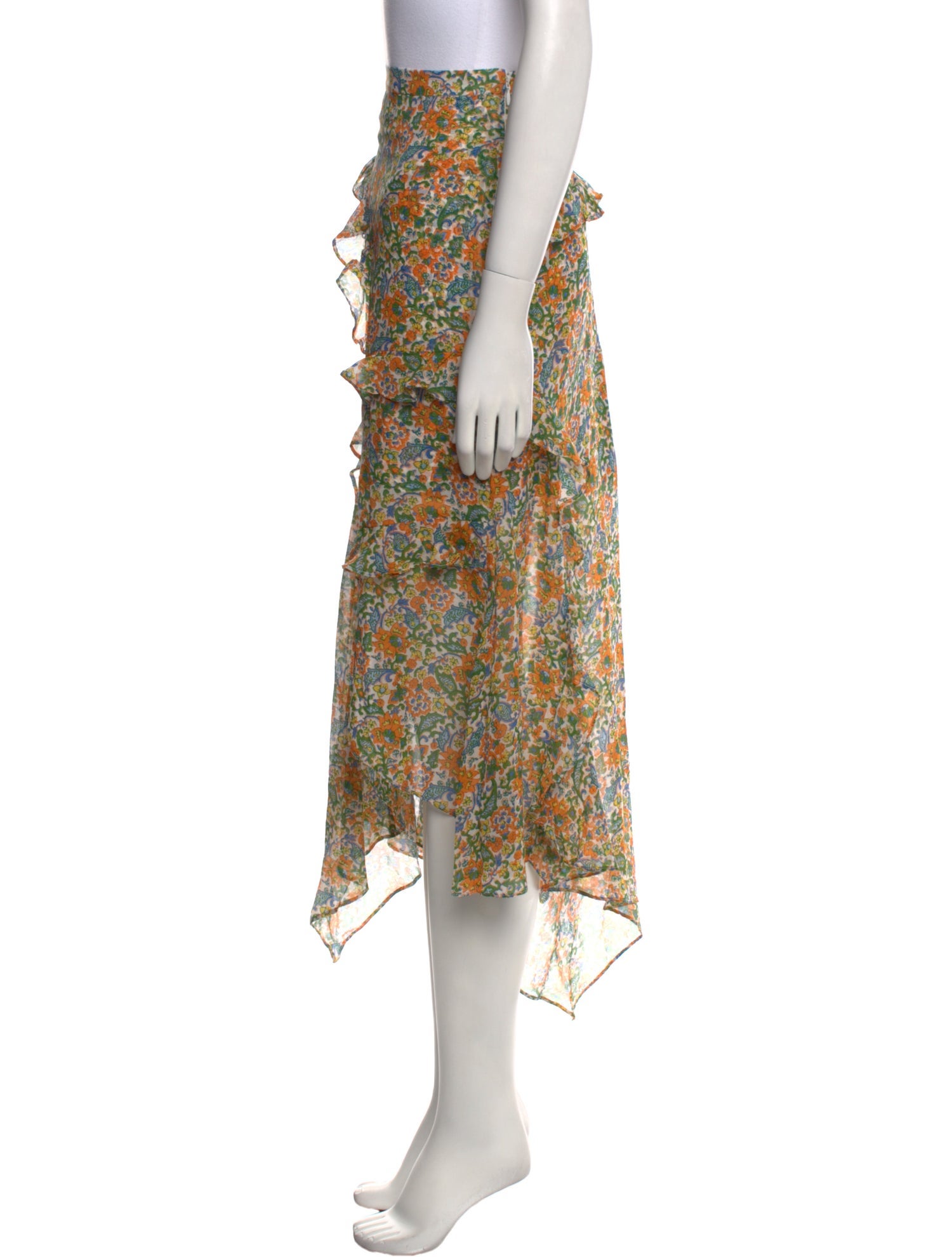 Veronica Beard Silk Midi Length Skirt