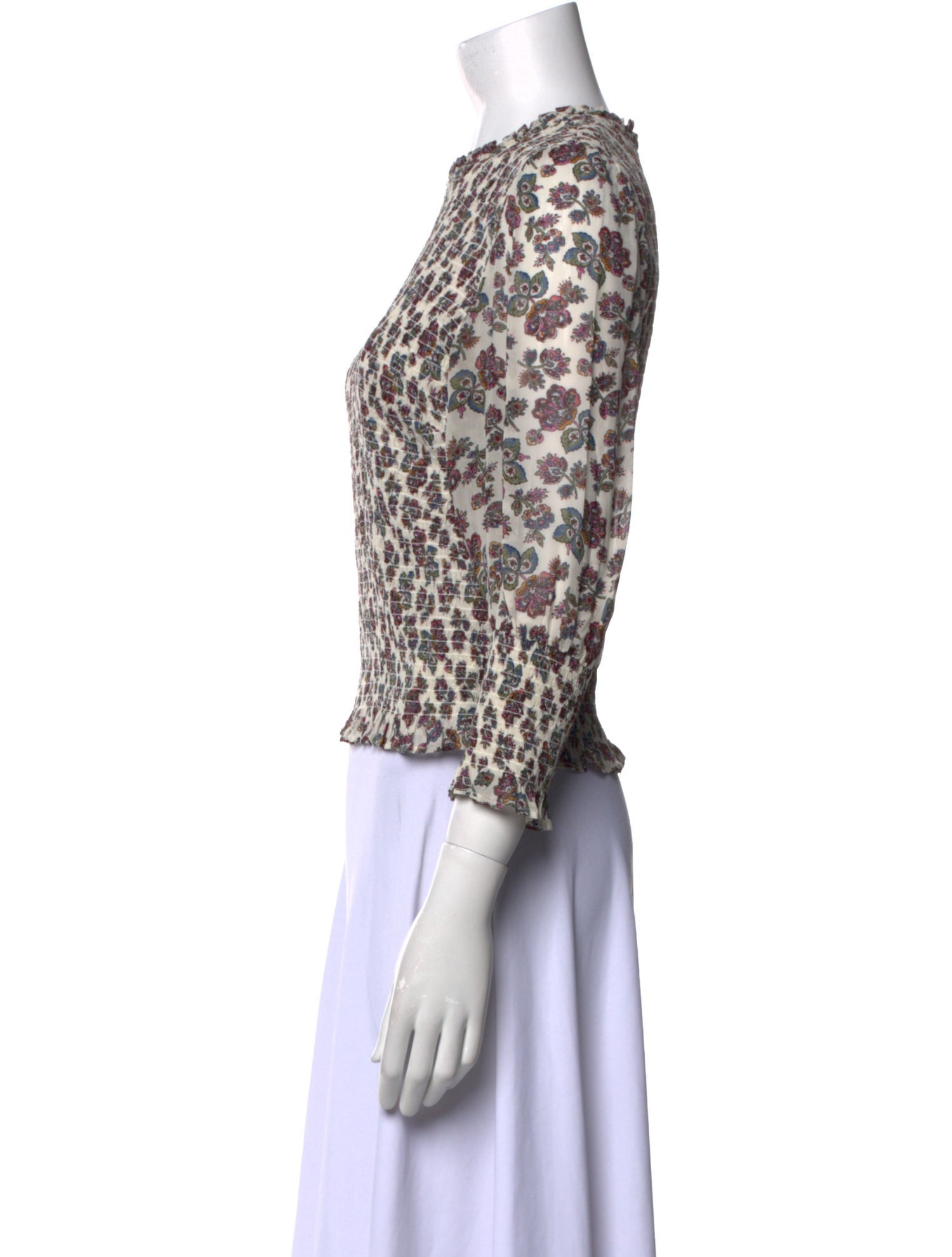 Veronica Beard Printed Crew Neck Top