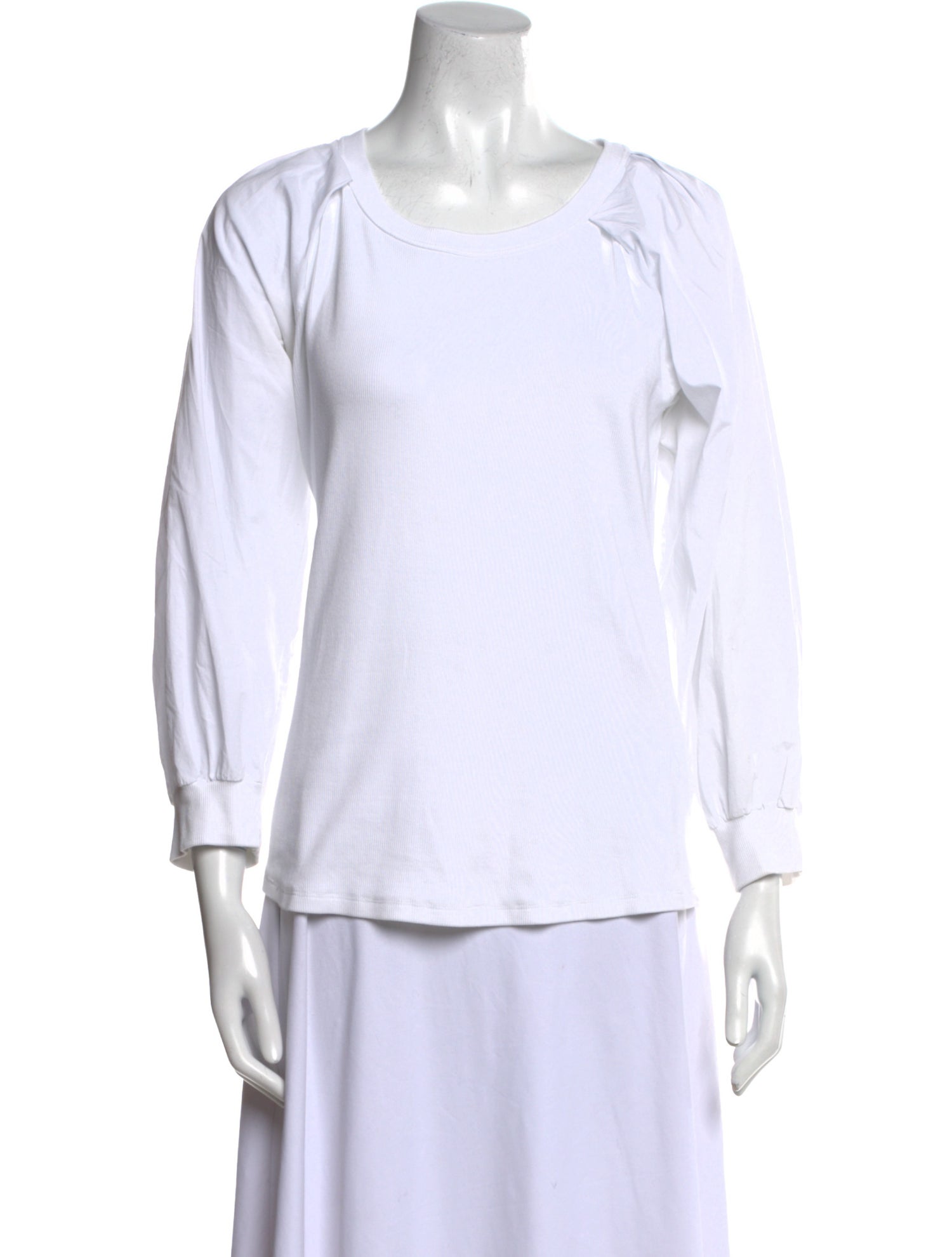 Veronica Beard Scoop Neck Three-Quarter Sleeve T-Shirt