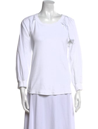 Veronica Beard Scoop Neck Three-Quarter Sleeve T-Shirt