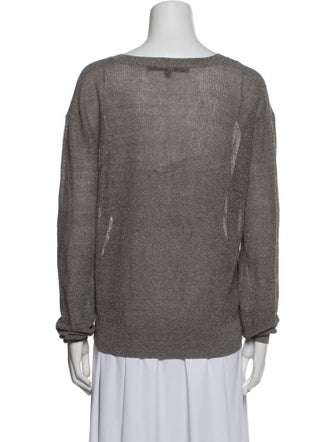 Veronica Beard Linen V-Neck Blouse