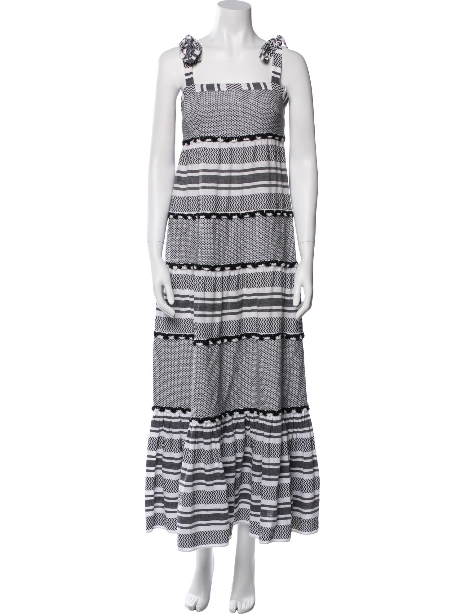 Veronica Beard Striped Midi Length Dress