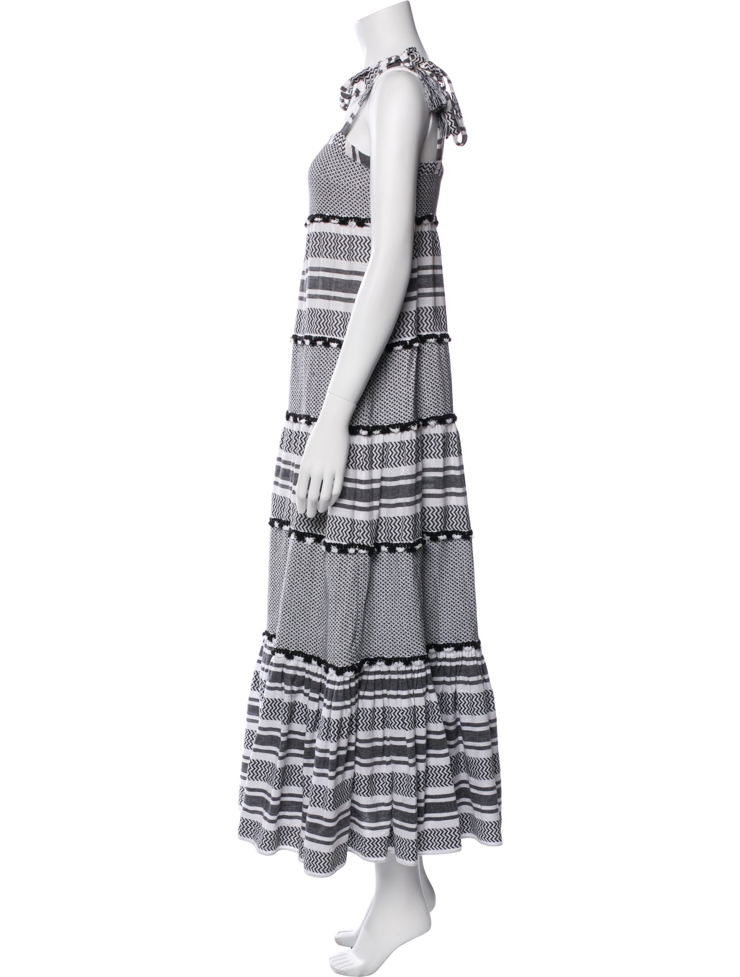 Veronica Beard Striped Midi Length Dress