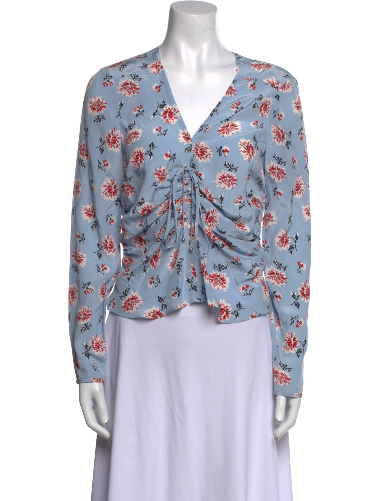 Veronica Beard Silk Floral Print Blouse