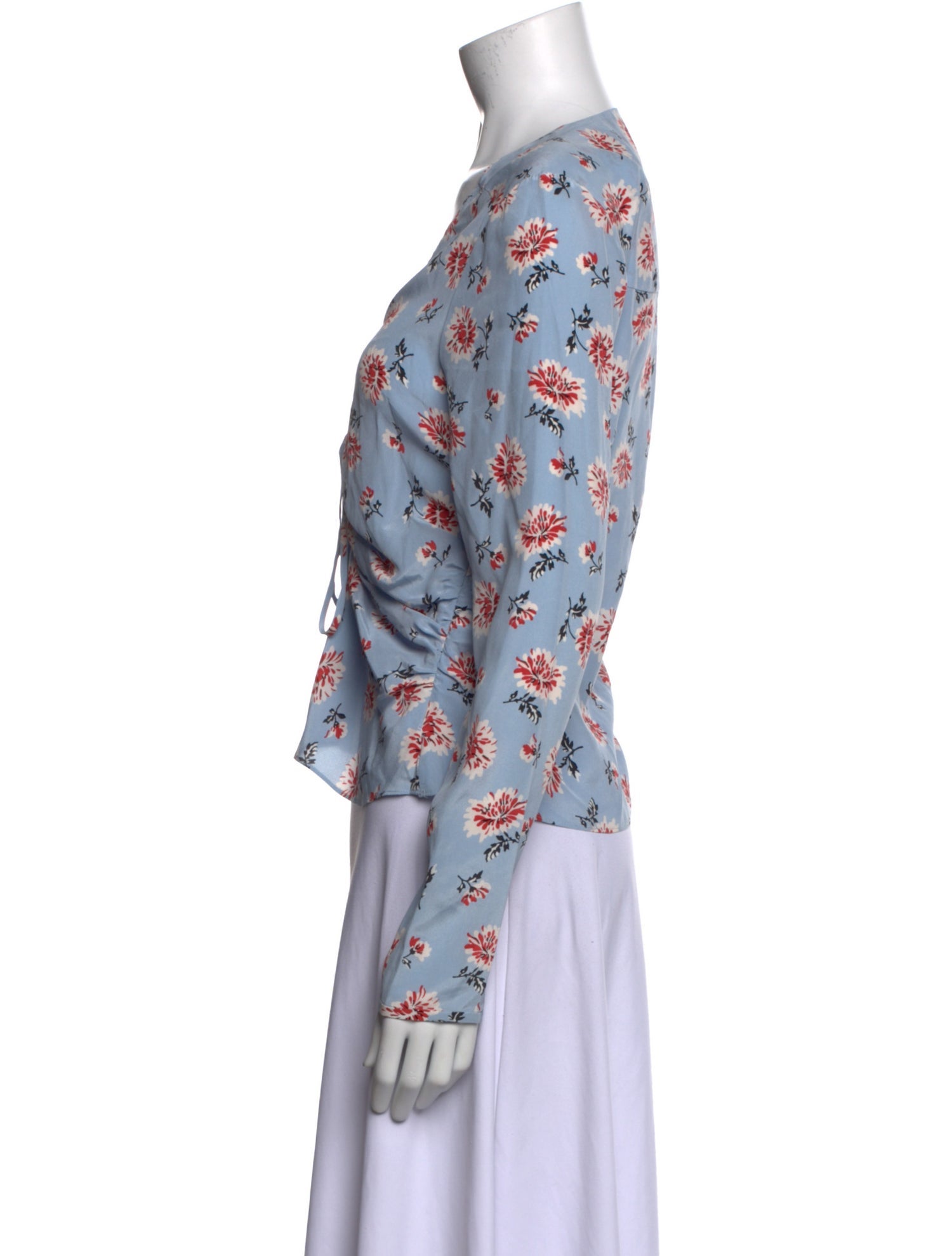 Veronica Beard Silk Floral Print Blouse