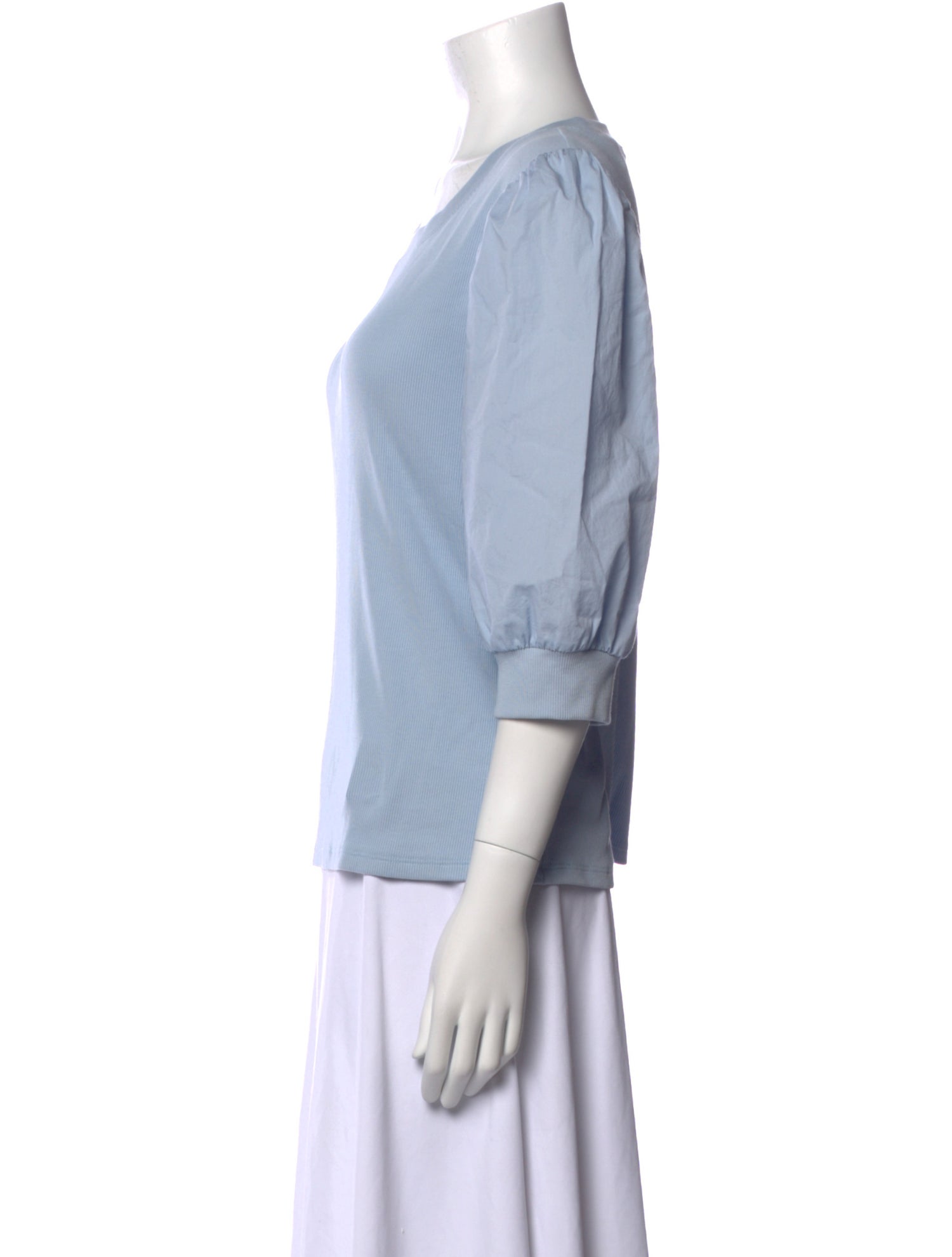 Veronica Beard Scoop Neck Three-Quarter Sleeve Sweatshirt