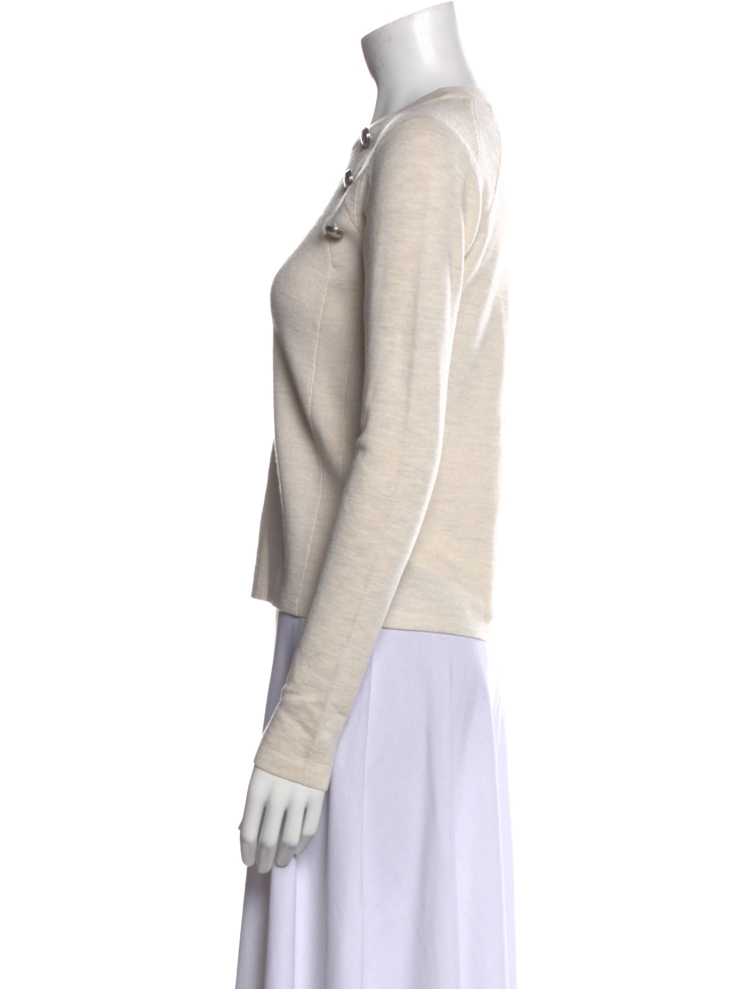 Veronica Beard Merino Wool Bateau Neckline Top