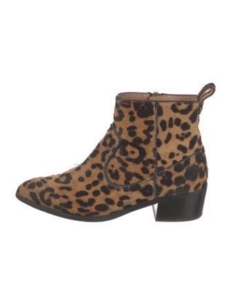 Veronica Beard Ponyhair Animal Print Boots