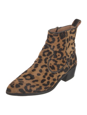 Veronica Beard Ponyhair Animal Print Boots