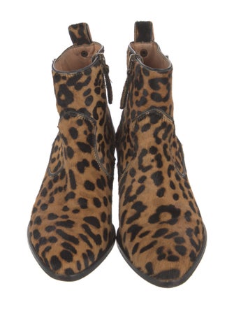 Veronica Beard Ponyhair Animal Print Boots
