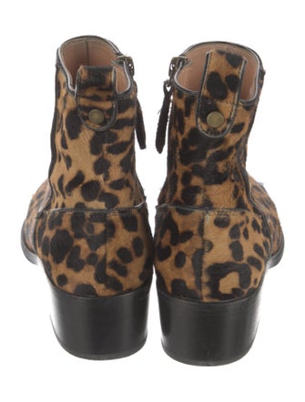 Veronica Beard Ponyhair Animal Print Boots