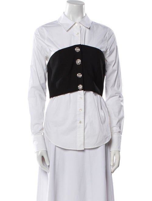 Veronica Beard Long Sleeve Button-Up Top